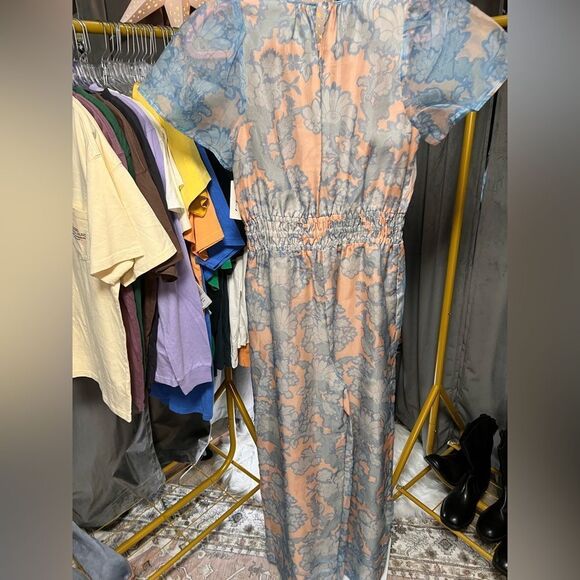 Anthropologie The Somerset Floral Print Jumpsuit Silk Organza Edition - Picture 5 of 7